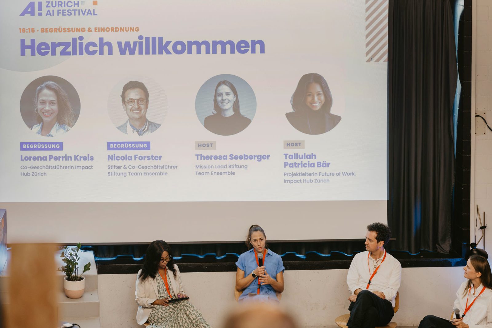 Begrüssung mit Lorena Perrin Kreis, Nicola Forster und den Gastgeberinnen