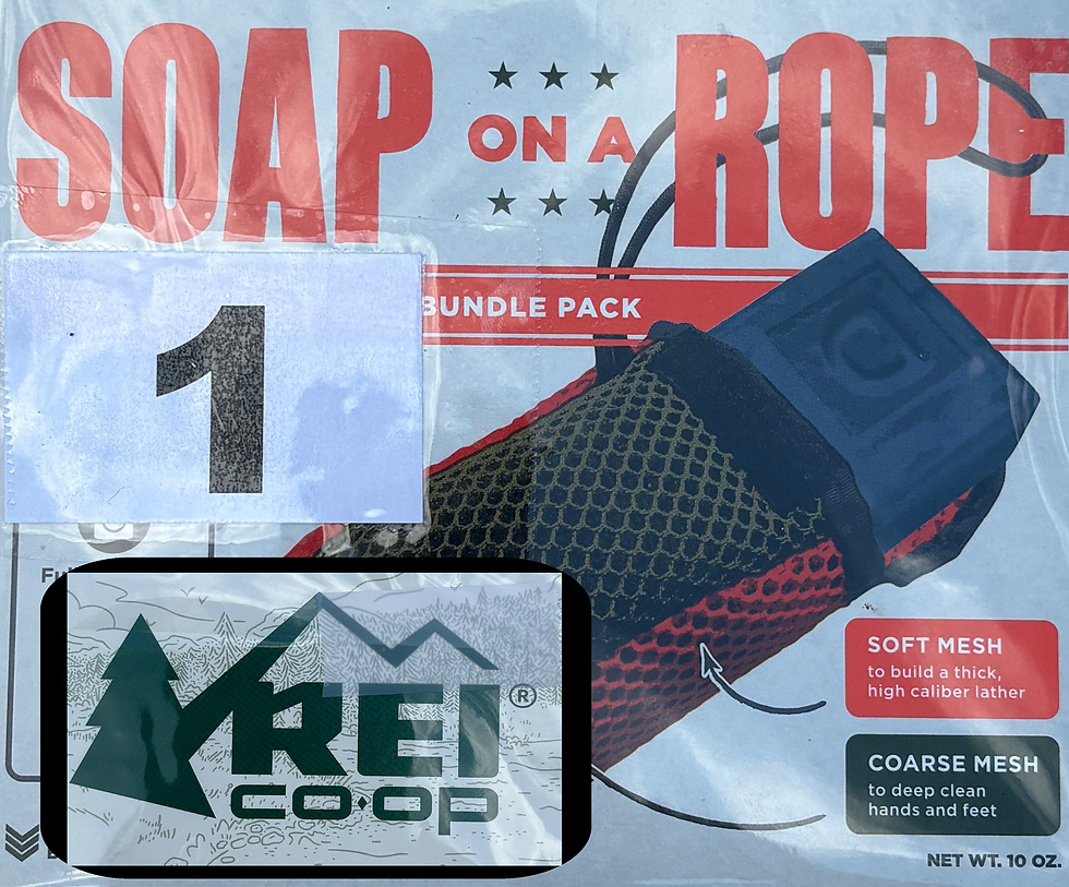1 - Soap on Rope & $15 REI Gift Card