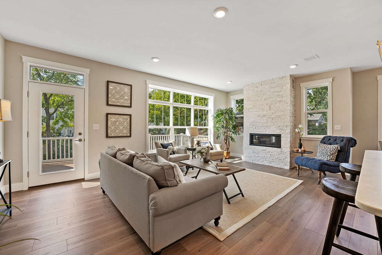 The interior of a modern home with new windows as an example of services provided by archer exteriors.