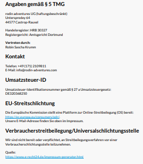 Impressum / Imprint / Legal notice
