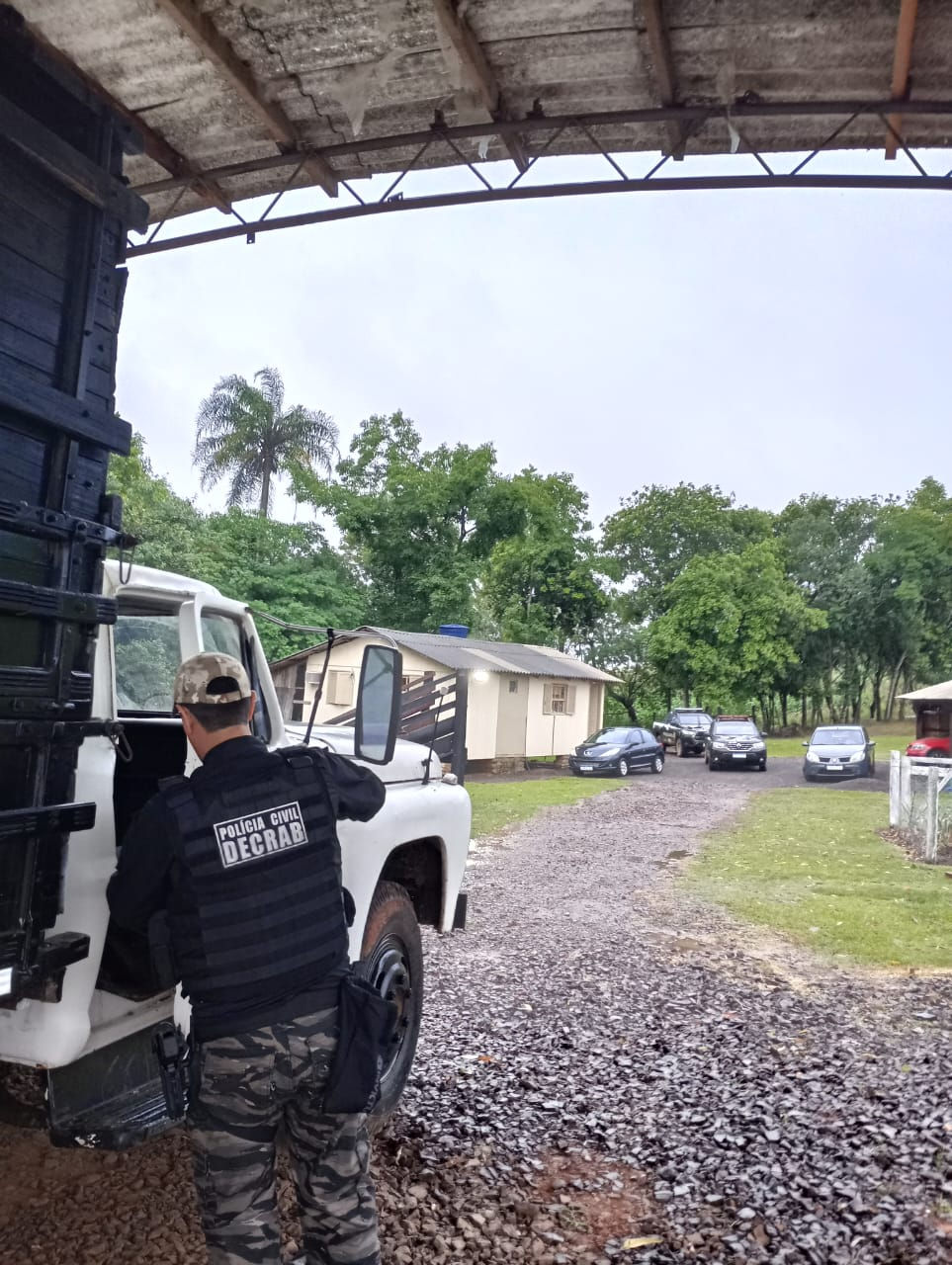 Caminhão apreendido na primeira fase da operação