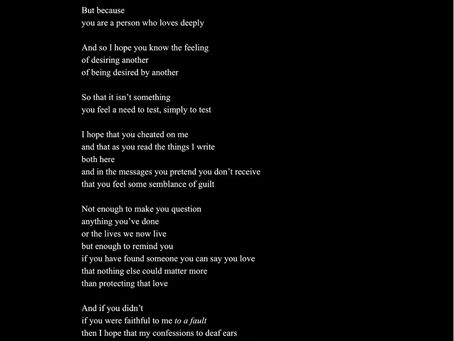 Because neither of us has anything to gain from a simple, “I’m sorry.”