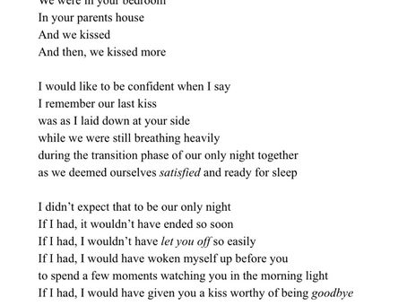 I’m always so bad with goodbyes