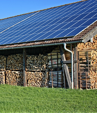 solar panel auf garage