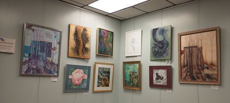 Karen Larrabee's display at Chapin Theatre