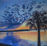 a palmetto tree beside the water in South Carolina by artist Shirley Long
