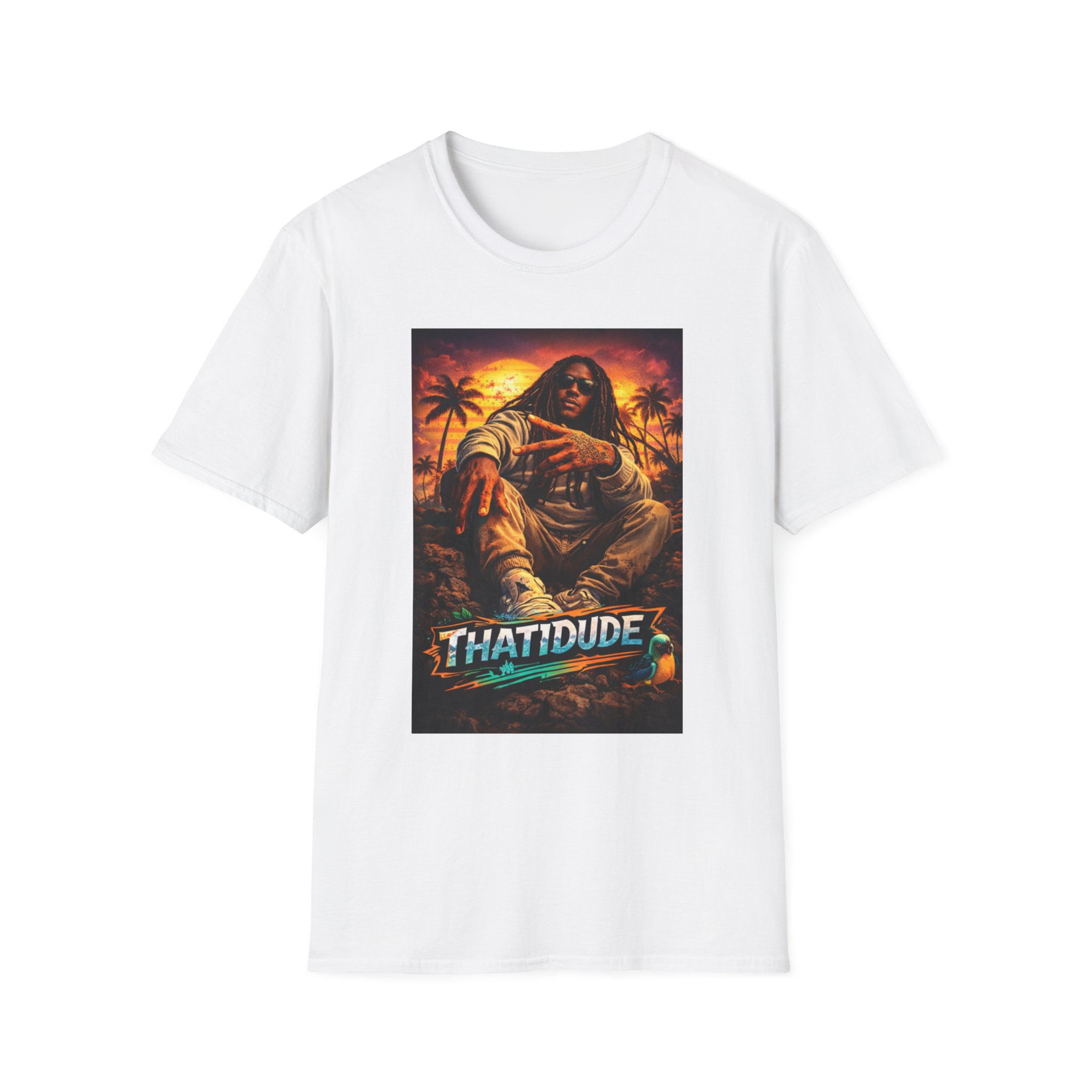 That1Dude Graphic T-Shirt — Retro Palm Sunset Streetwear Tee