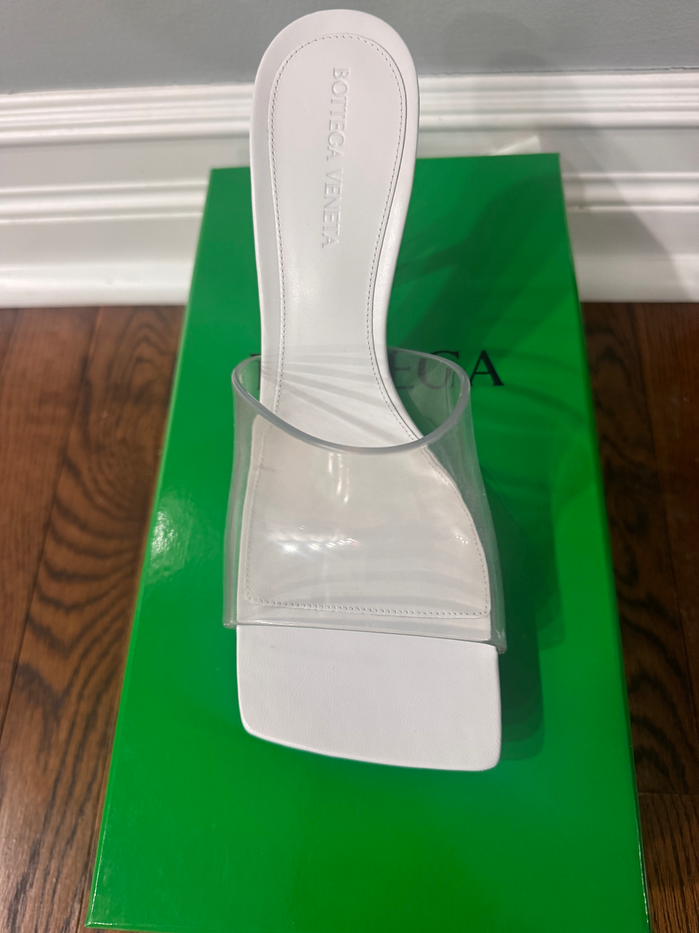 Thumbnail: Bottega Veneta Clear Stretch Mule-Size 38