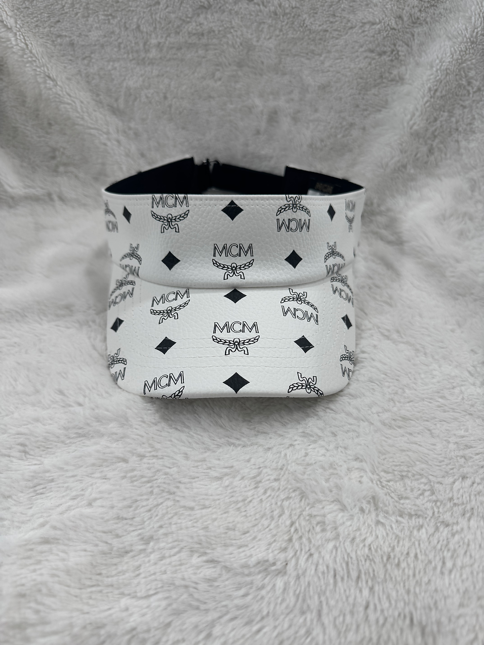MCM White Adjustable Visor 
