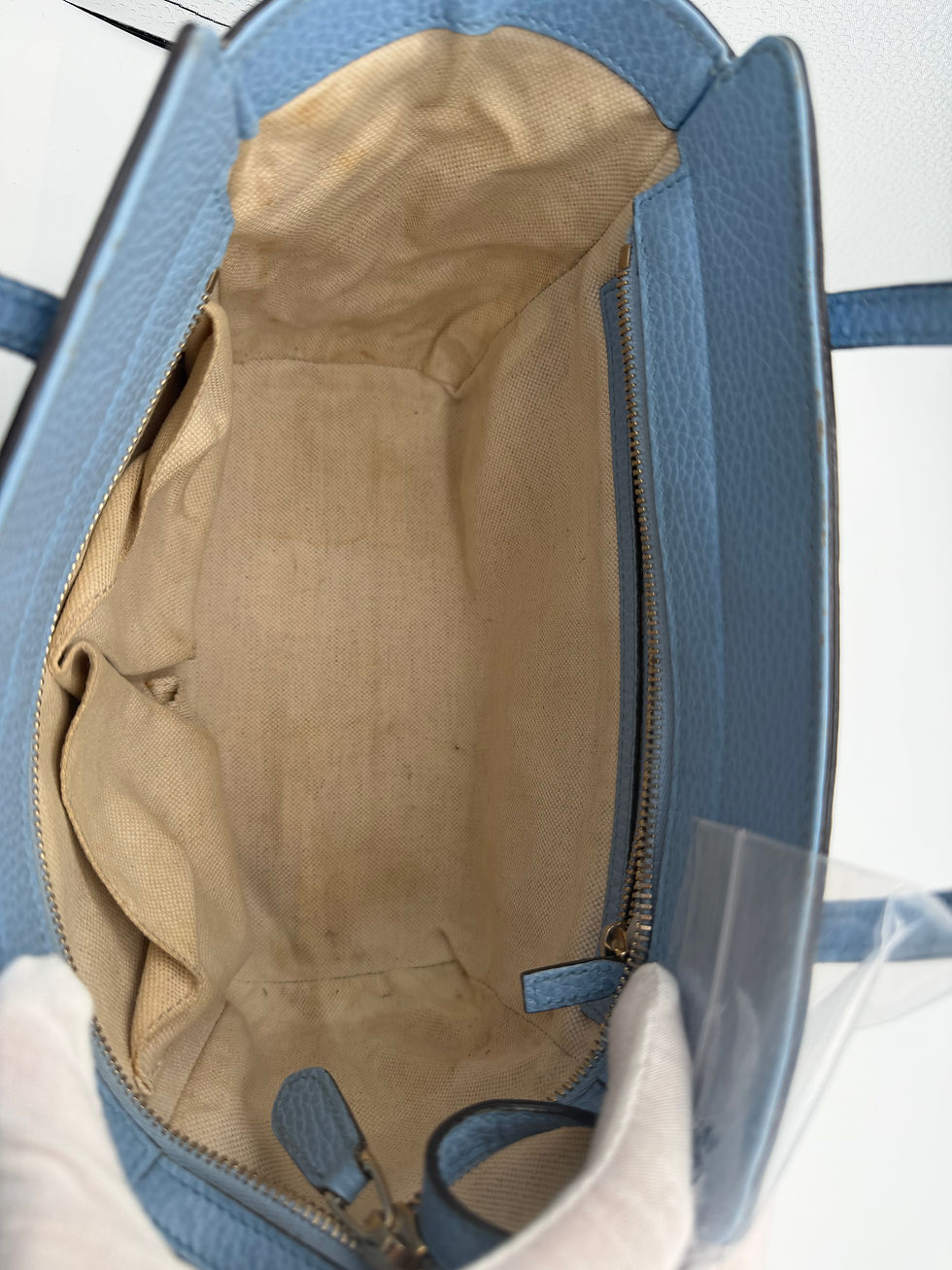 Thumbnail: Gucci Swing Bag - Blue Leather 