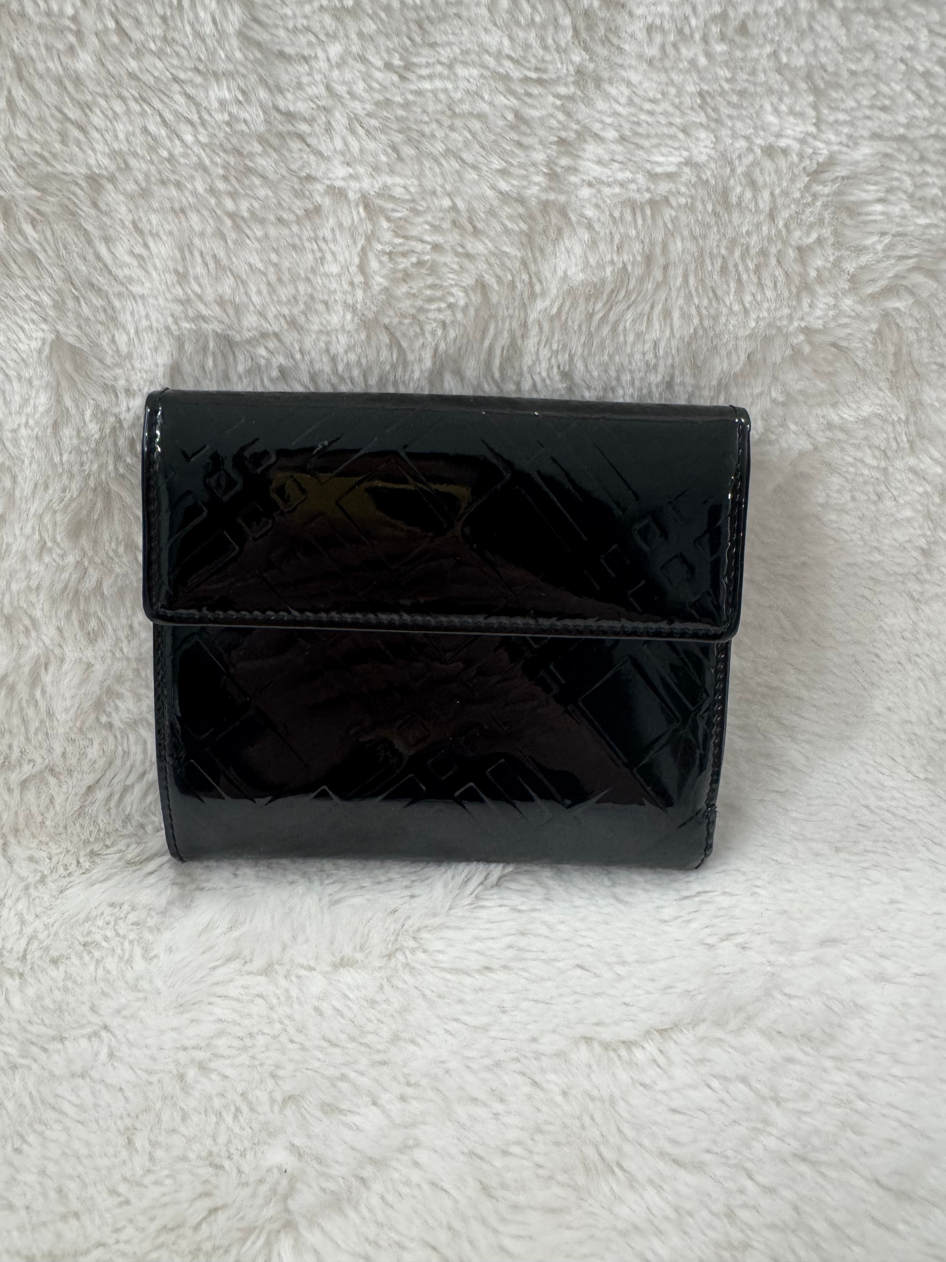 Burberry Black Patent Nova Wallet