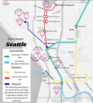 Transportation in Downtown Seattle, WA.