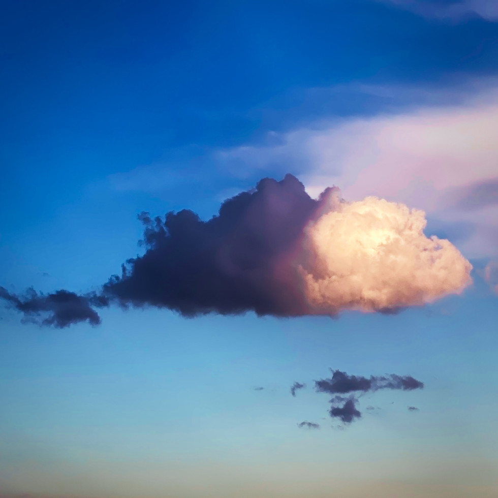 Half dark, half light cloud