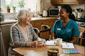 my business home care patient_ staff in kitchen sitting at table.jpg