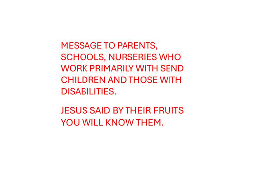 Important Message: By their Fruits you will know them