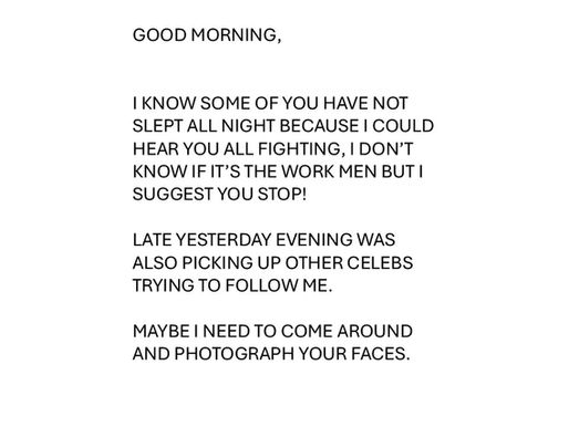 Message to the Police