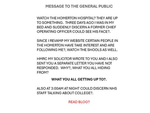 The Homerton NHS Trust and HMRC? At it again College?