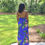 Thumbnail: Plunge Crossback Hawaiin Print Maxi Dress