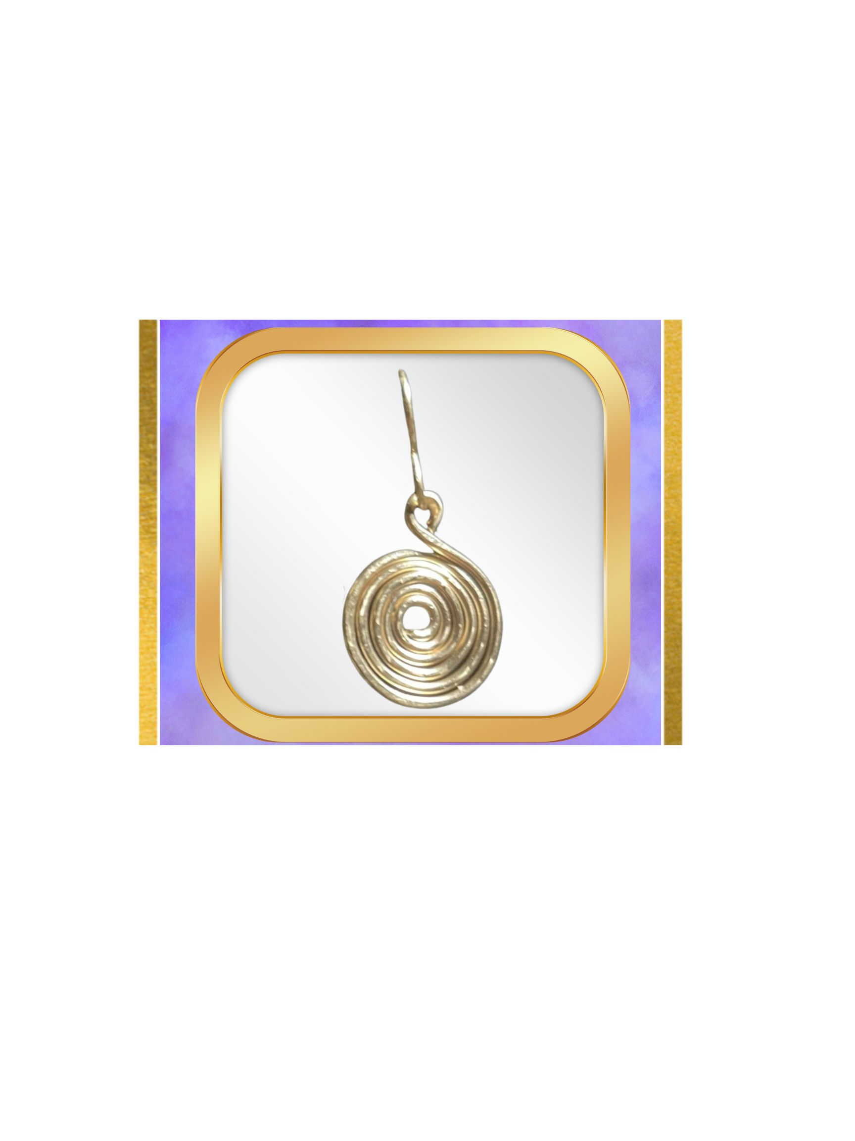 FLAT SPIRAL QUARTER SIZED EARRINGS (2734)