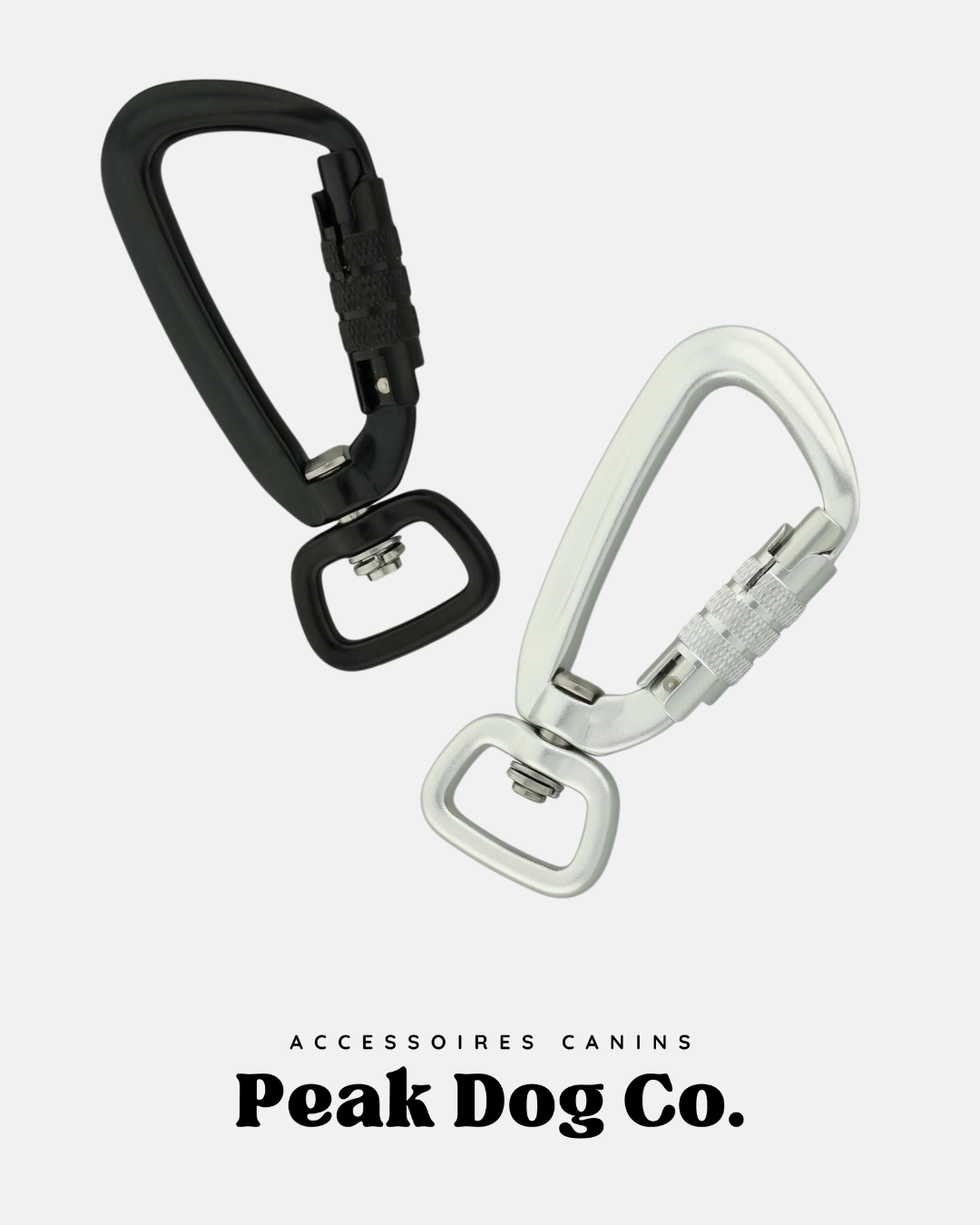 Mousqueton d'escalade pivotant qui se barre