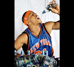 NBA player and water