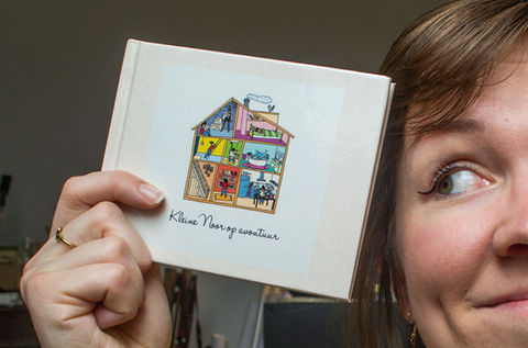 Kinderboeken illustraties, tekeningen vrolijk kinderlijk avontuur