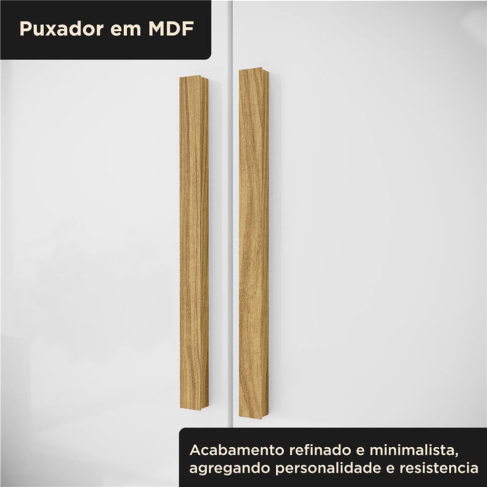 Miniatura: Guarda-roupa Casal 6 Portas 2 Gavetas Gliese Espresso Móveis Branco Mx Móveis