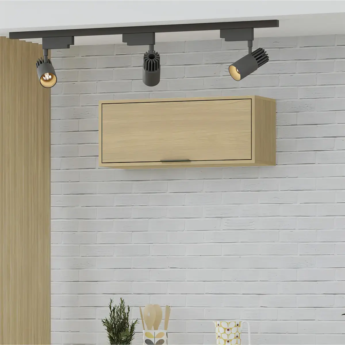 Armario Aereo Basculante Mdp 80 Cm Glor Agl01 Castanho Mxm