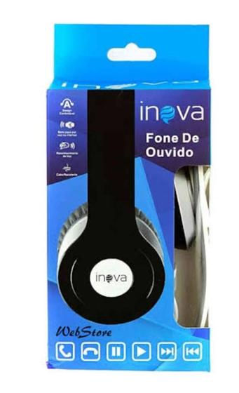 Fone De Ouvido Headphone Com Fio E Microfone Inova
