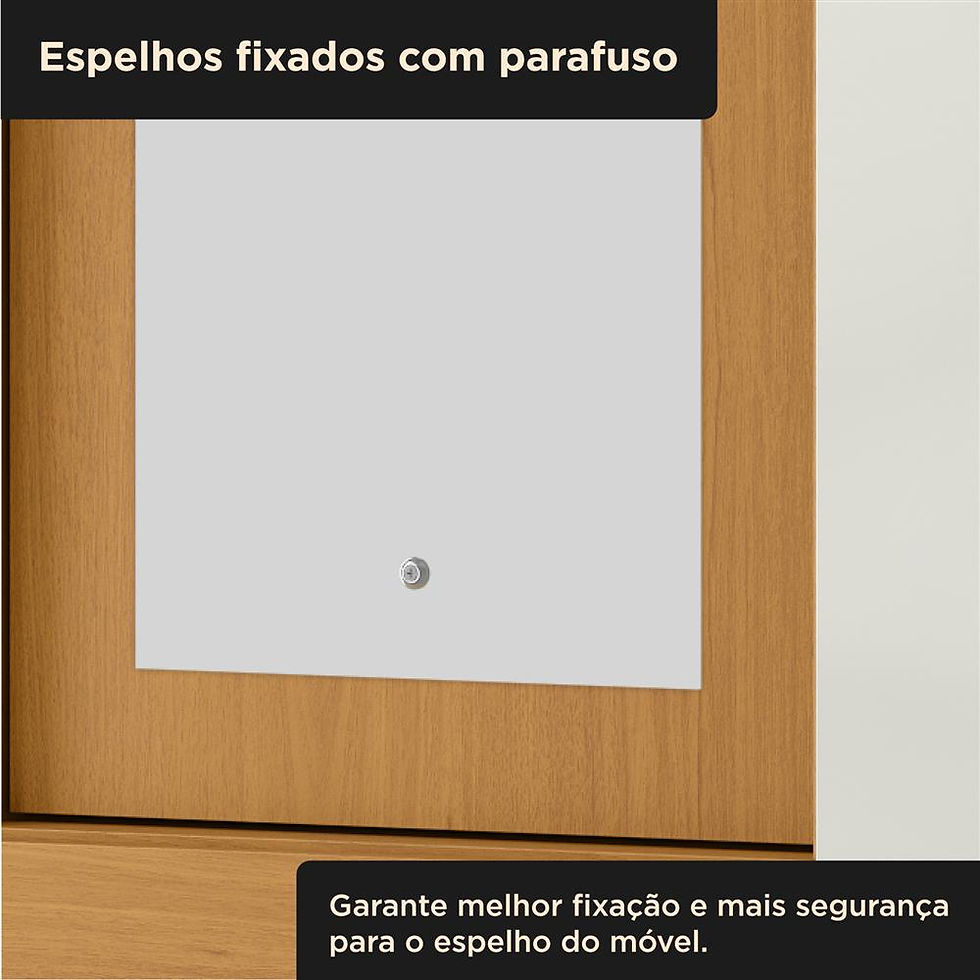 Miniatura: Guarda Roupa Casal Bogotá Com Espelho 6 Portas E Pé