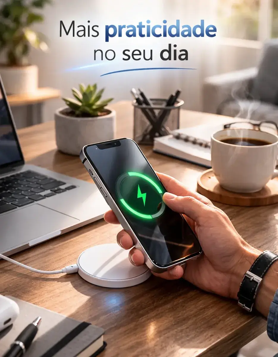 Miniatura: Carregador Magnético Magsafe Usb-c 15w IphoneCabo Trançado