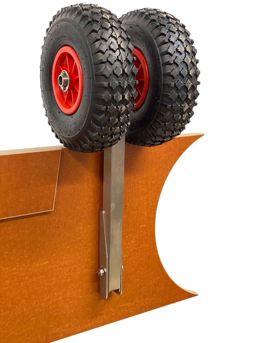 Thumbnail: foldable stainless steel wheels set on the transom