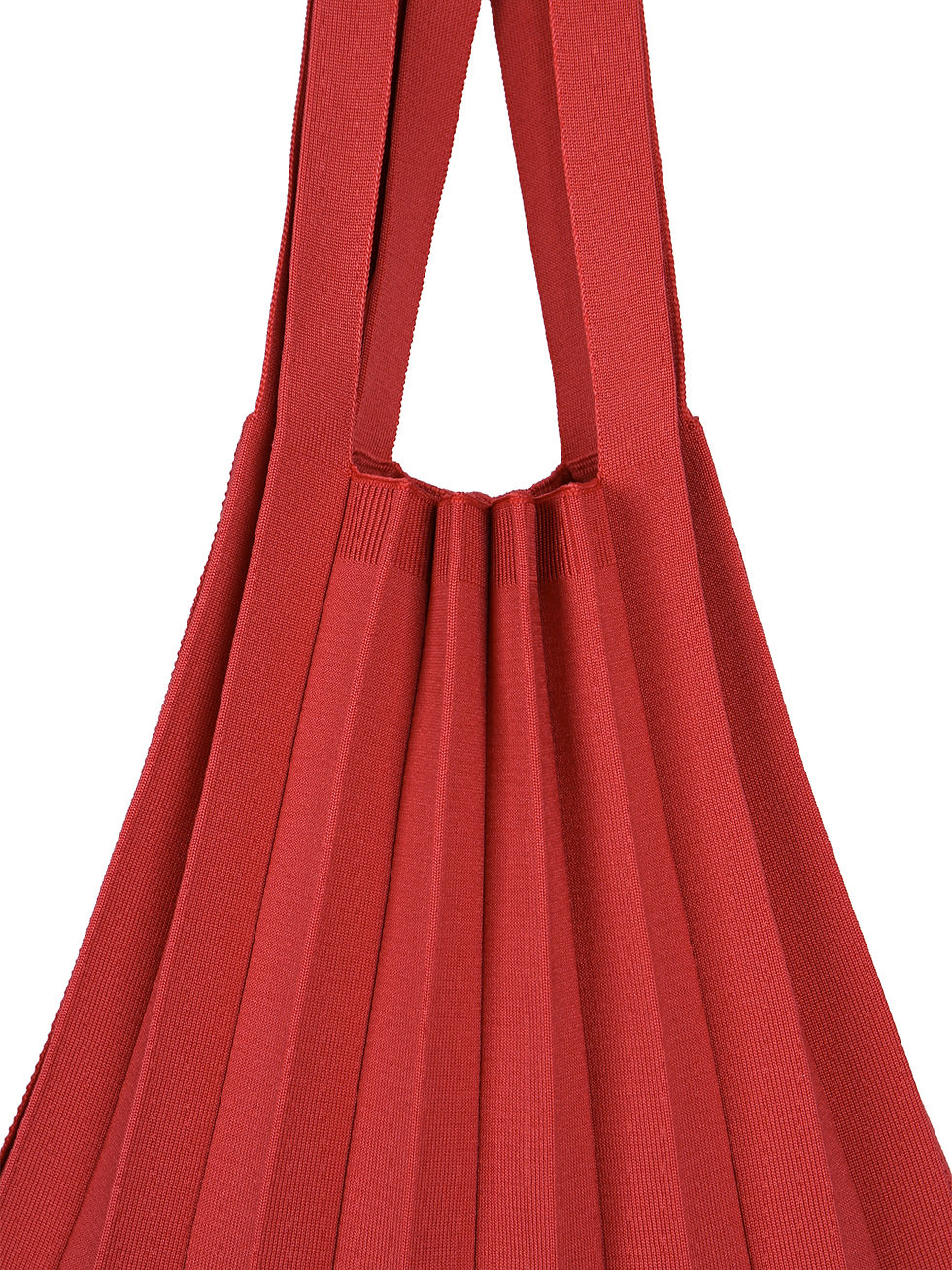 Thumbnail: Pleatsmama Shoulder Bag Solid Flamingo