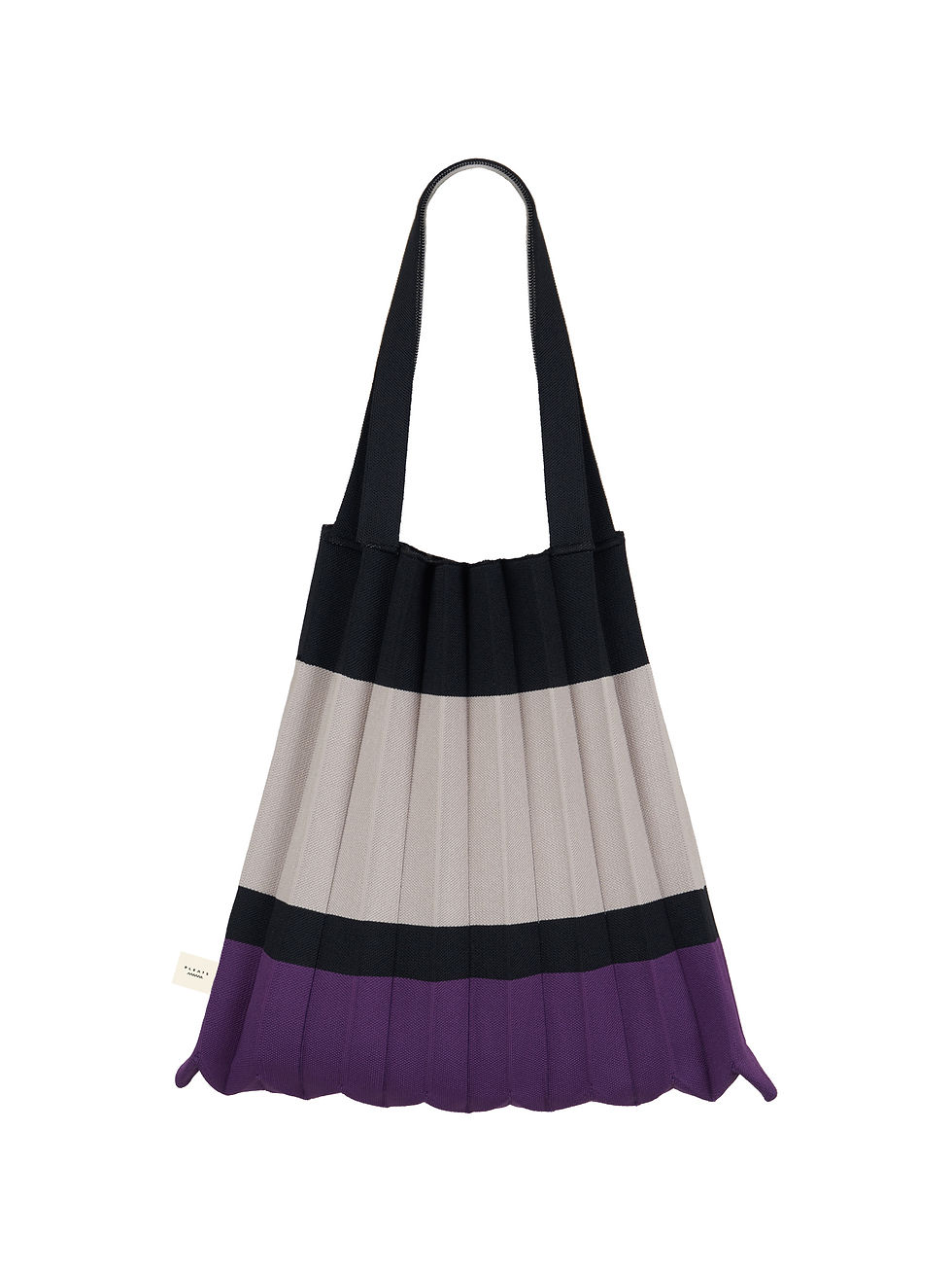 Pleatsmama Shoulder Bag Block Purple Black