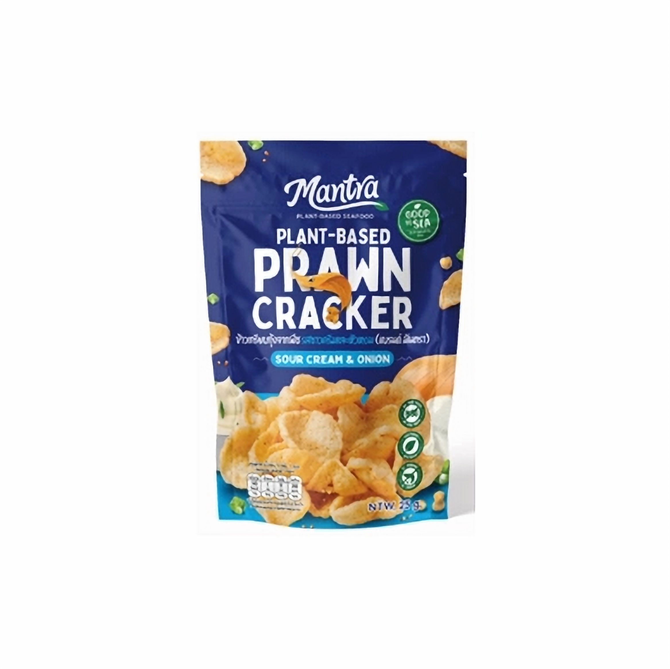 Mantra Plant Based Prawn Cracker Sour Cream and Onion Flavour 25g