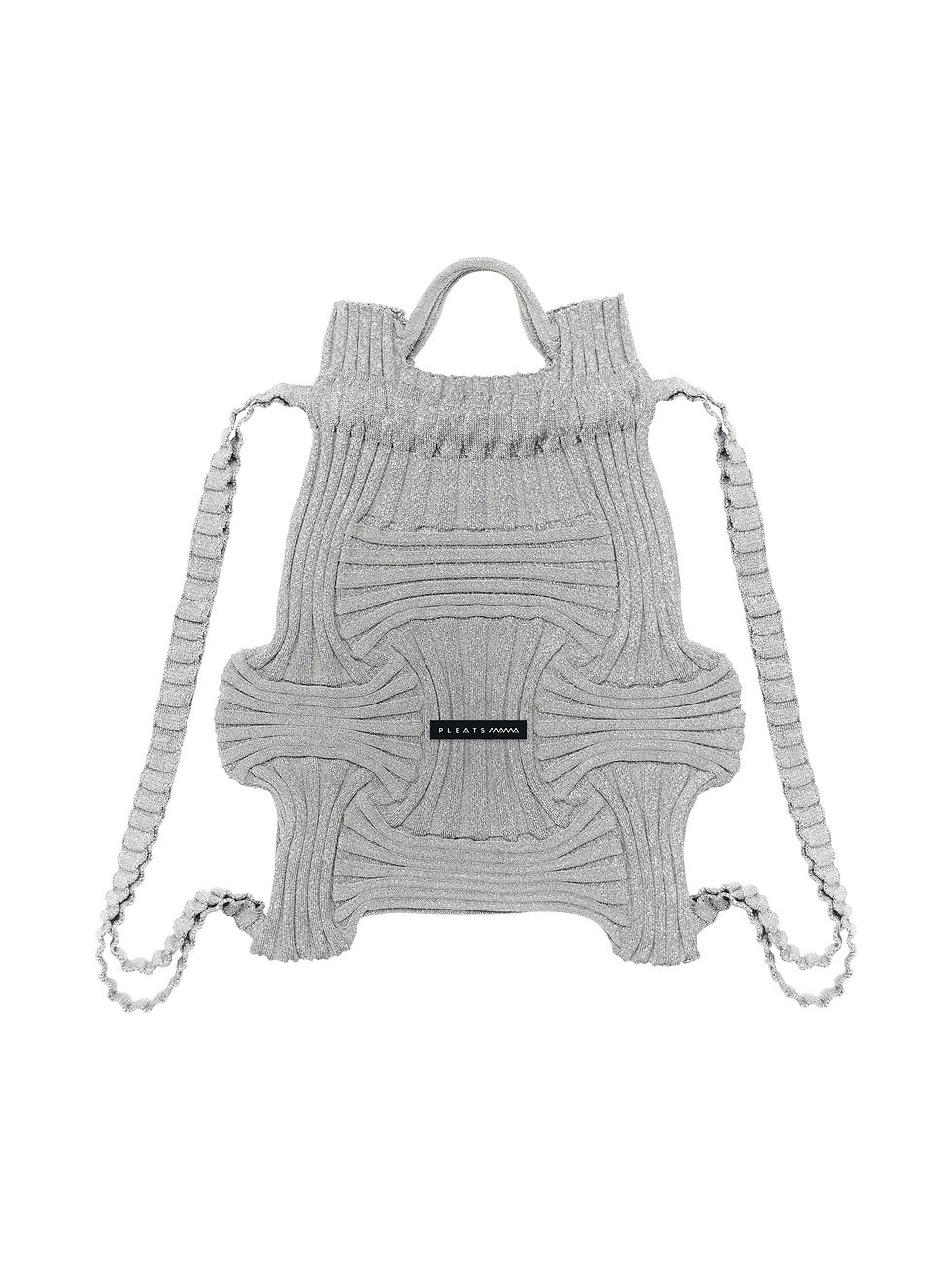 Pleatsmama Bow Backpack Glitter Silver