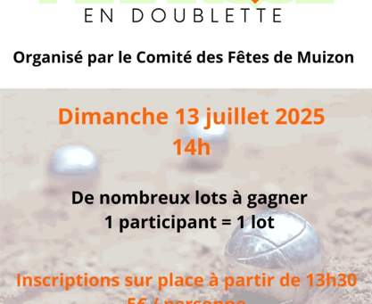 Concours de pétanque le 13 juillet 2025