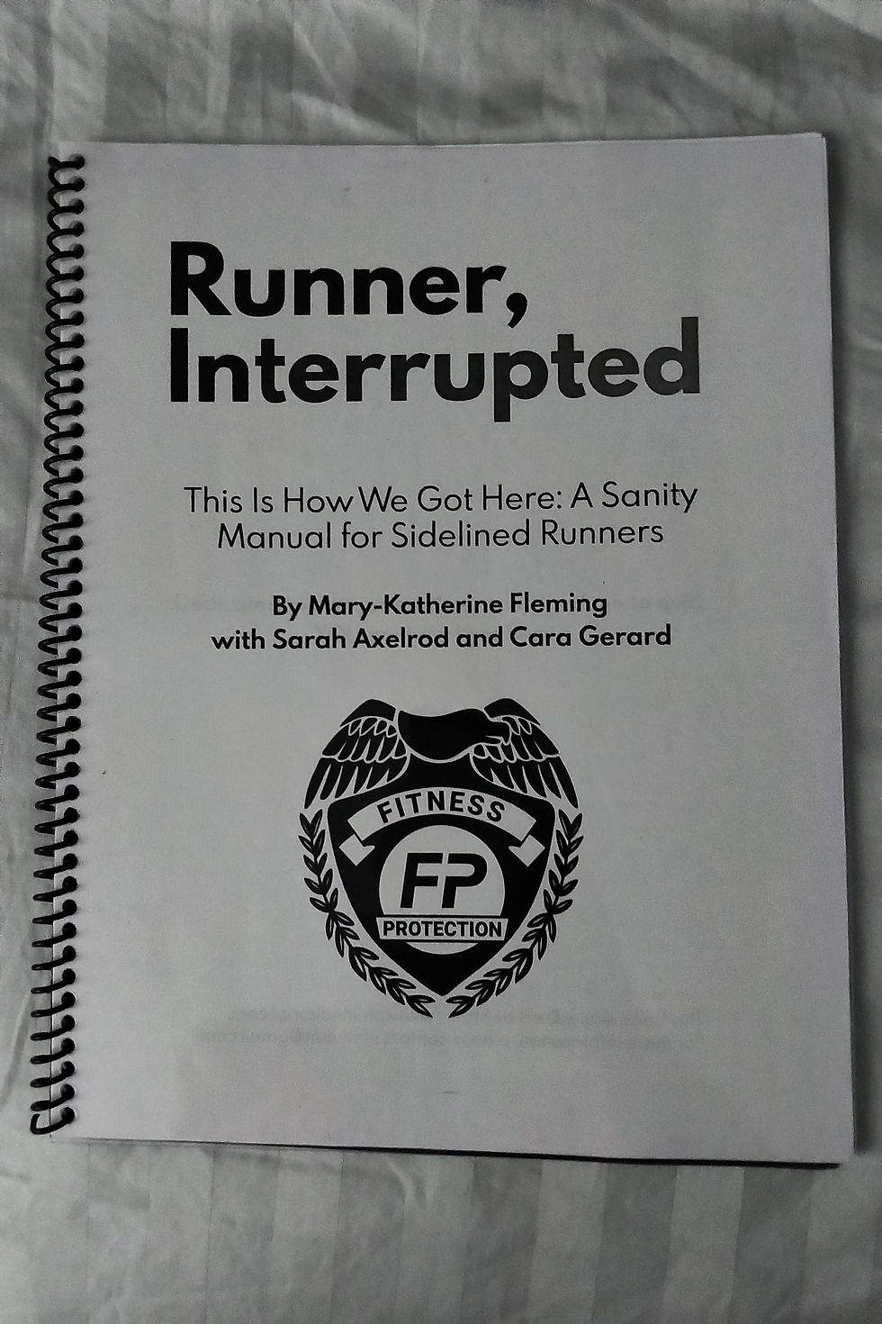 Runner, Interrupted Activity Book MK Fleming Fitness Protection Program