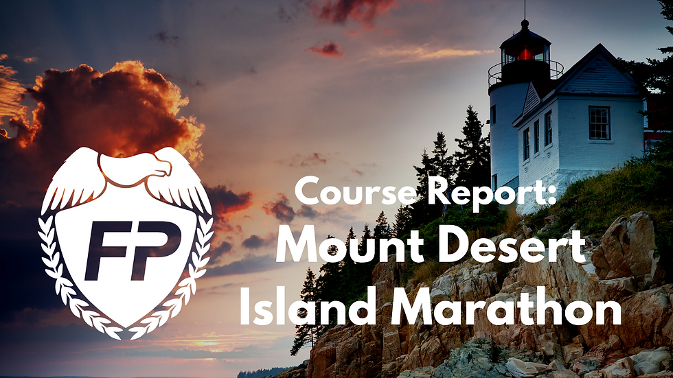 Mount Desert Island Marathon Course Report