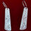 Miniature : Sterling silver earrings, hand engraved, western bright cut