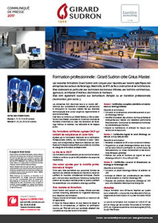 Communiqué de Presse GIRARD SUDRON Gnius Master