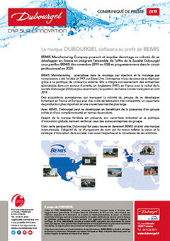 Communiqué de Presse DUBOURGEL Bemis