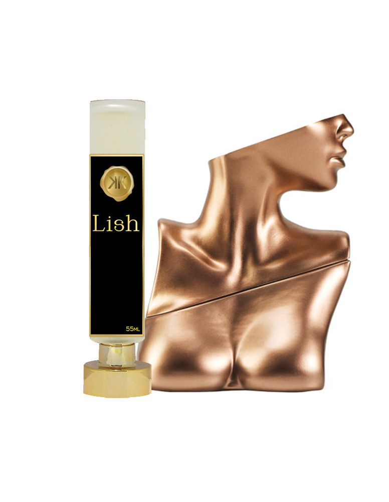 Lish uma fragrância Âmbar Baunilha Feminina, inspira-se diretamente no Eilish de Billie Eilish, uma criação de 2021 de Steve DeMercado. Com uma pirâmide olfativa que inclui açúcar, bagas vermelhas e mandarina no topo; baunilha, cacau