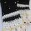 Thumbnail: Black and white crochet fingerless gloves with pearls