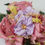 Thumbnail: Pink and lilac roses leafy fascinator / headpiece