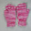 Thumbnail: Shades of pink and crystals fingerless handknitted gloves
