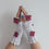 Thumbnail: Cotton hand crochet fingerless gloves with pink roses