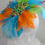 Thumbnail: Rainbow butterflies feathers hairclip fascinator 