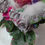 Thumbnail: Grey and pink roses and velvet bows fascinator headpiece 
