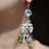 Thumbnail: Spring bright iridescent crystals and spanners earrings 